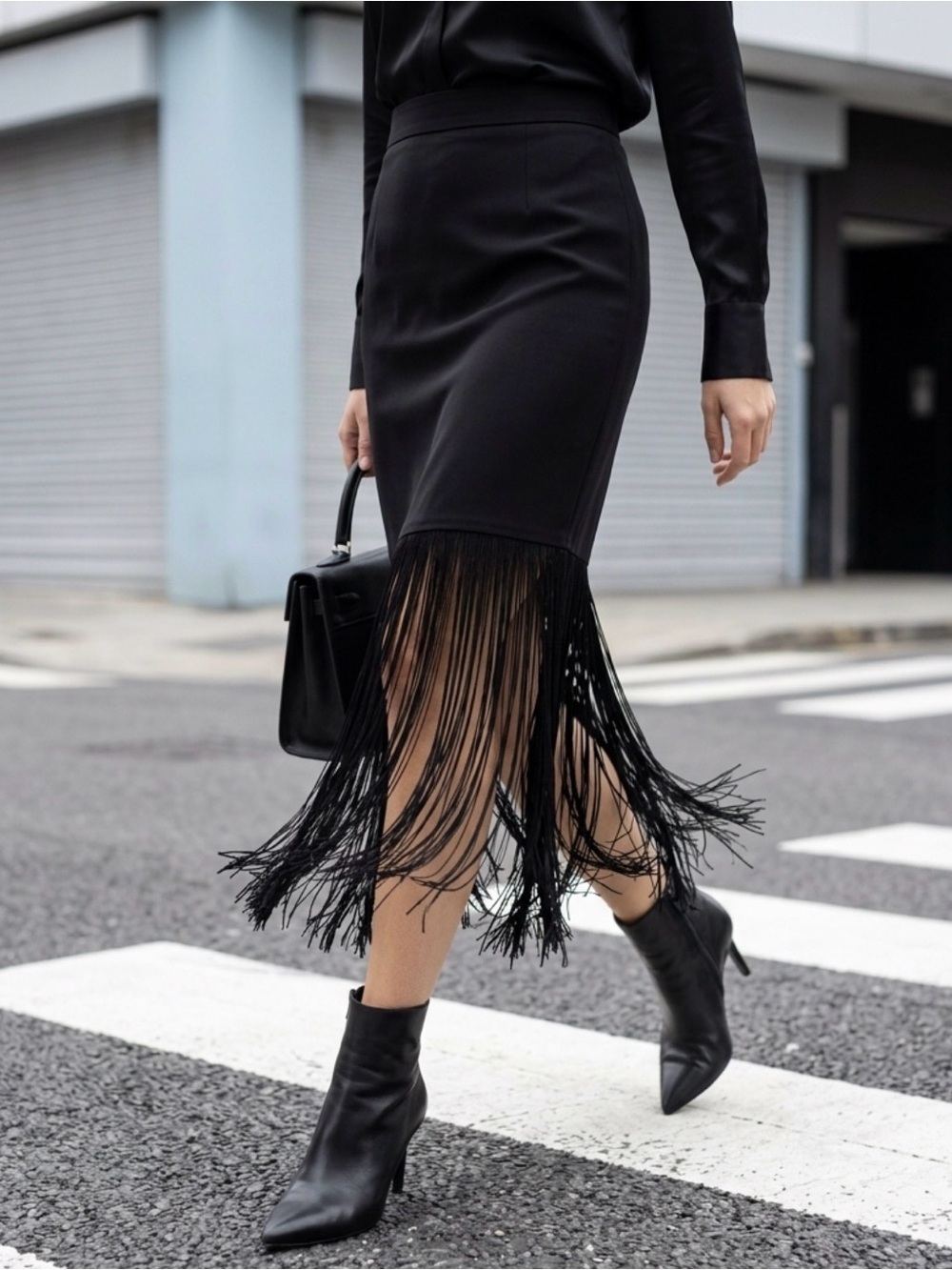 elegant vintage evening formal long fringe party skirt